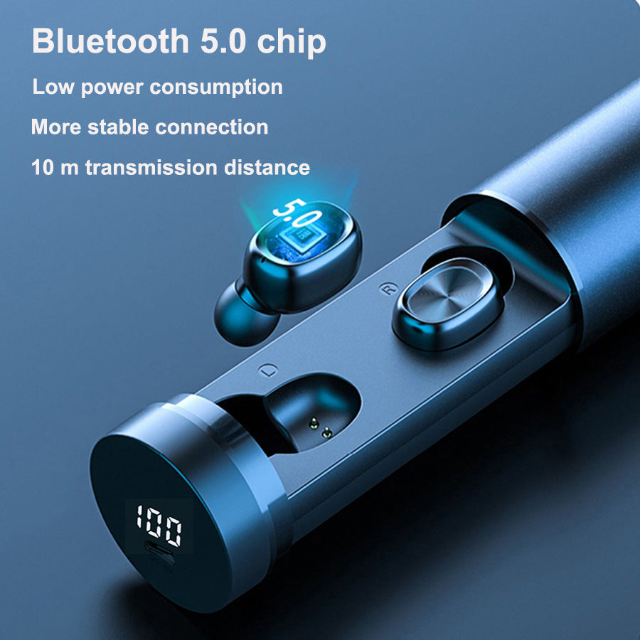 Bluetooth 5.0 Wireless Earphones – 8D HiFi Stereo Sports Gaming Headset with Mic