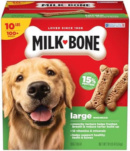 Milk-Bone Original Dog Treats for Large Dogs 10lb | Crunchy Beef Biscuits