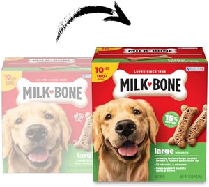 Milk-Bone Original Dog Treats for Large Dogs 10lb | Crunchy Beef Biscuits