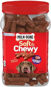 Milk-Bone Soft & Chewy Dog Treats 25oz | Real Beef & Filet Mignon