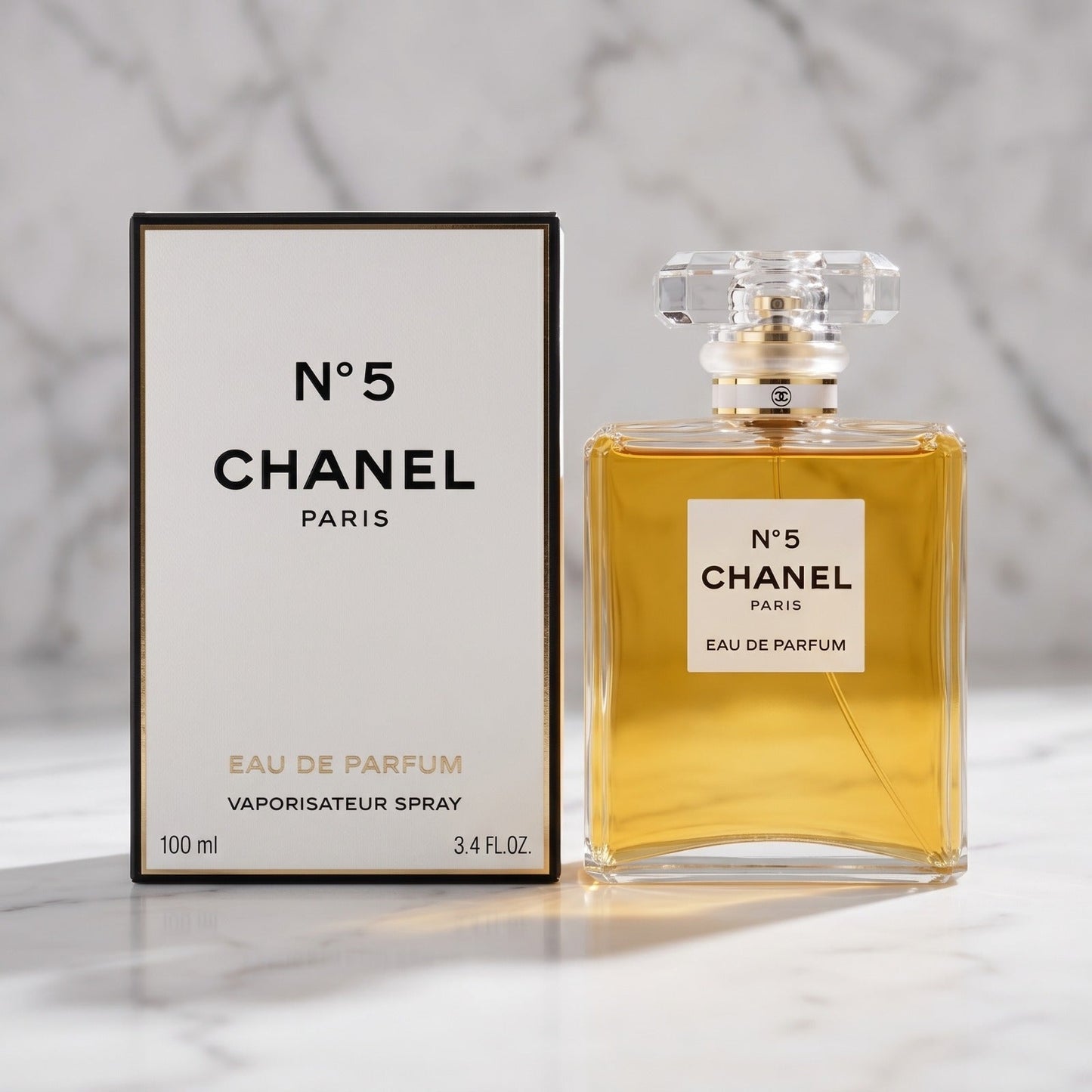 CHANEL No. 5 Paris Eau de Parfum (EDP) Spray for Women 3.4 oz / 100 mL
