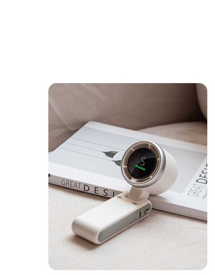 Portable Hanging Neck Fan – 180° Folding Handheld Turbo Mini Fan for Outdoor & Desktop Use